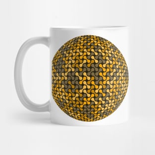 Metaballs Pattern Sphere (Gold) Mug